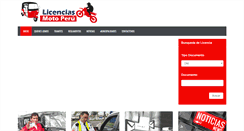 Desktop Screenshot of licenciasmotoperu.com