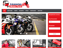 Tablet Screenshot of licenciasmotoperu.com